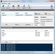 BroadCam Free Streaming Video Server screenshot